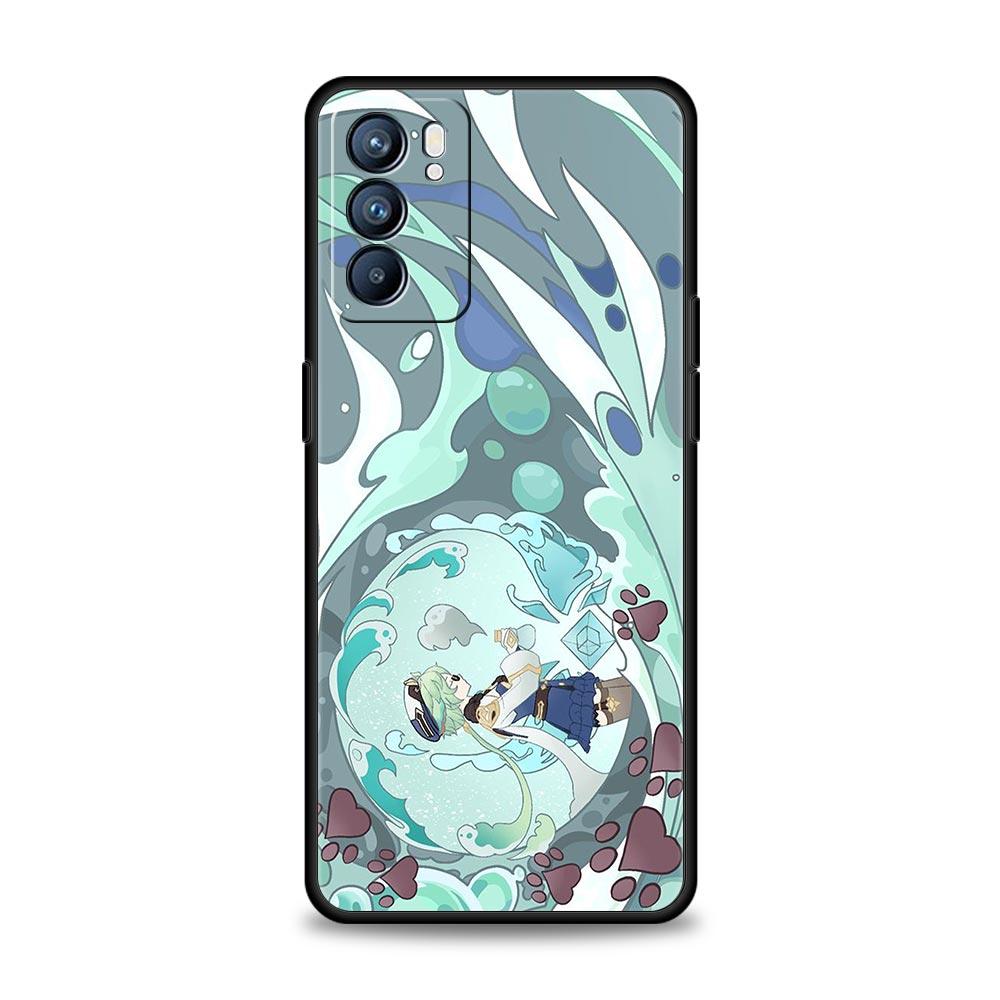 

Чехол с логотипом Genshin Impact для Oppo Find X6 Pro X5 A54 A53 A52 A9 2020 A15 A95 A17 A16 A76 A74 A57 Reno7 Reno6 Pro Plus 5G Cover Oppo A9 2020