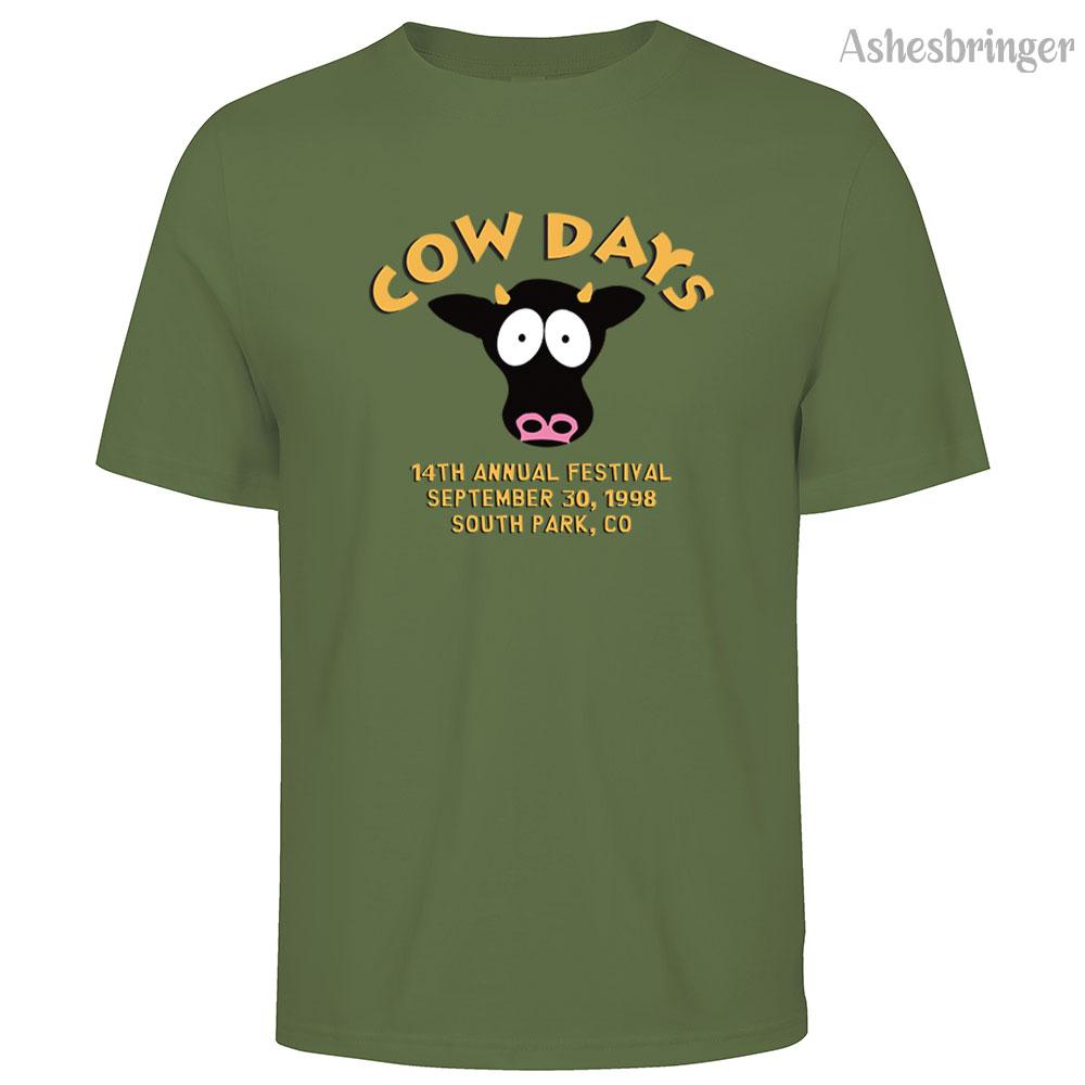 Funny Anime South Park Cow Day Graphic Printed Cotton Men's T-Shirt Loose Casual Street Style For Men and Women