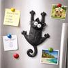 Cartoon Niedliche Flauschige Schwarze Katze Kühlschrankmagnet Kreatives Tier Modell Magnetischer Kühlschrankaufkleber Dekoration Mädchen Geburtstag Geschenk