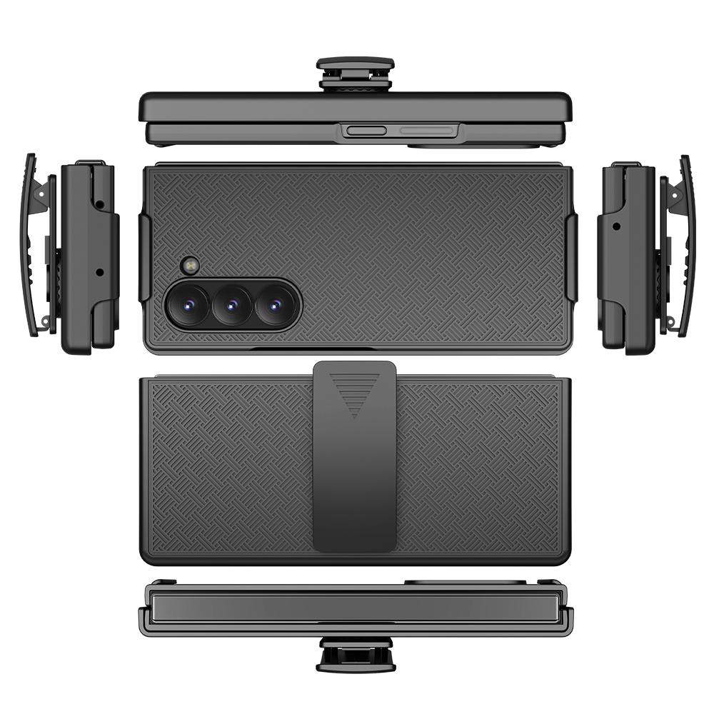 Strong Phone Coque Case for Samsung Galaxy Z Fold 6 5 Fold6 Fold5 Fold 4 3 Fold3 Fold4 Hard Plastic Belt Clip Holder Cases