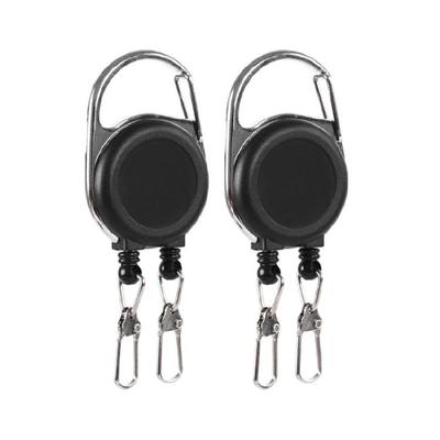 Spring Reinforced Retractable Handle Mark Holder Twin Clip Design 25g ABS Component For Hiking Work Safety