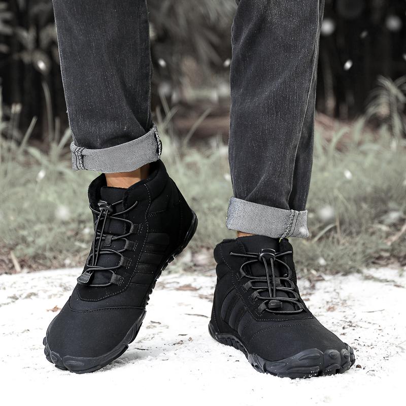Warm Snow Boots Plush Cotton Shoes Non-slip Winter Outdoor Sneakers Ankle Boots Barefoot Walking Hiking Sports Shoes