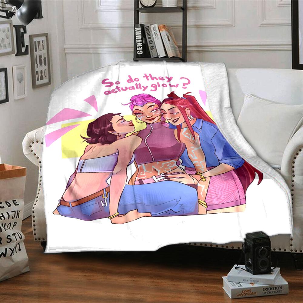 1pc KPop Demon Hunters30 Blanket, Gift, for Men and Women, Soft Blanket, Good for Sofa Bed Couch Travel, Lightweight Flannel Blanket