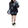 Women's French Chic Blue Denim Jacket - Old Money Style, Petite Short Top, Fall 2025