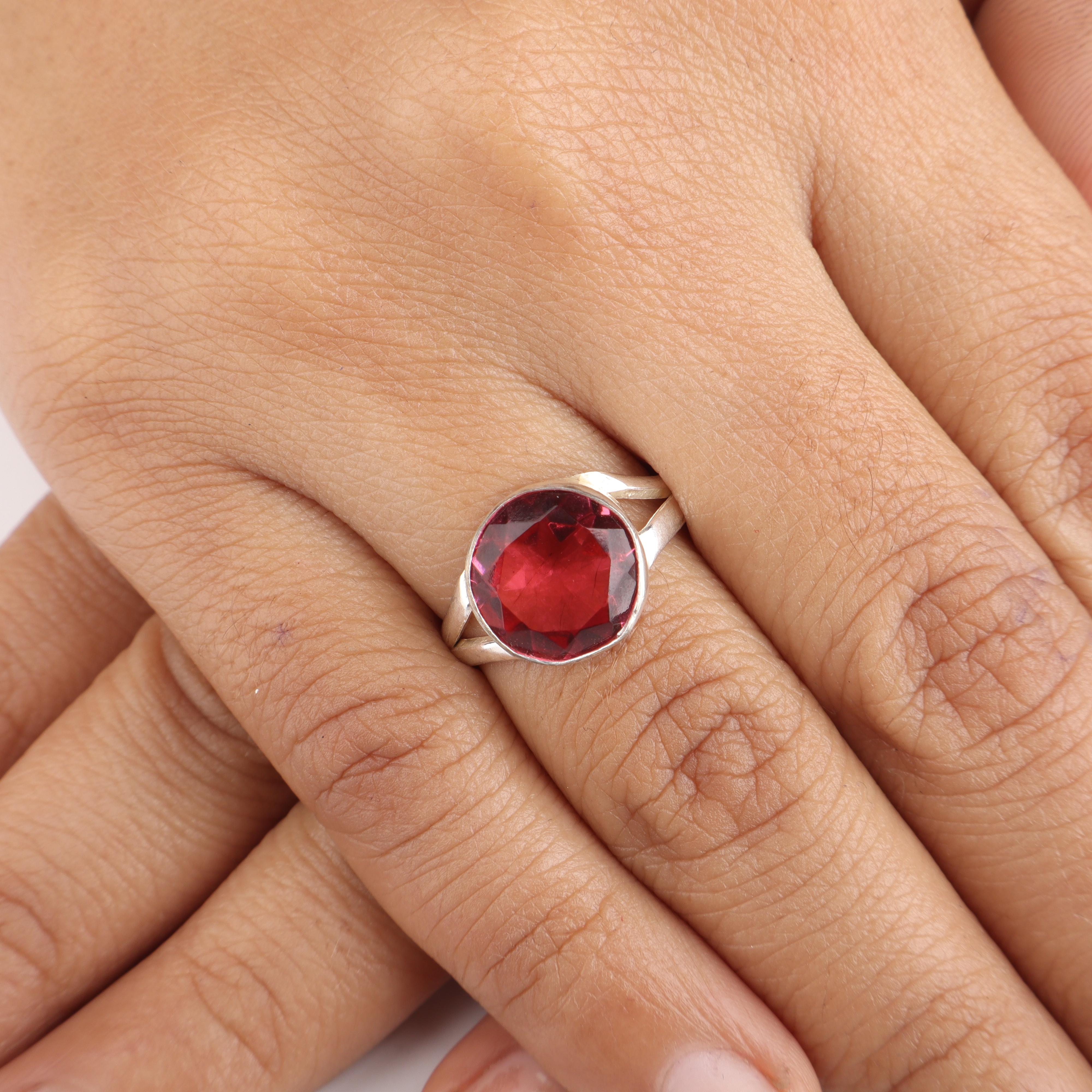 

Natural Pink Rubellite Gemstone Silver Ring, 925 Sterling Silver Handmade Ring, Statement Rubellite Ring, Women Jewelry, Gift Of Jewelry RR-83-15 4