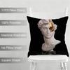 David Sculpture Cushion Cover Household Decoration Linen Sofa Cushion Cover: Skin-Friendly & Breathable With Invisible Zipper