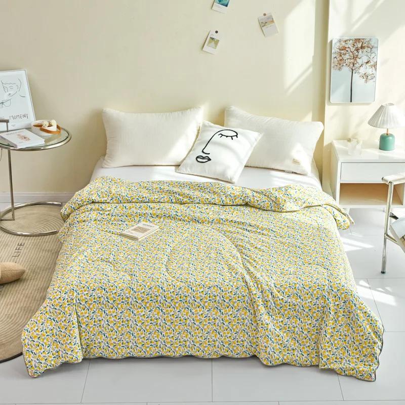 Washed Cotton Summer Cool Quilt Air Conditioning Thin Summer Quilt Single Double Summer Thin Quilt