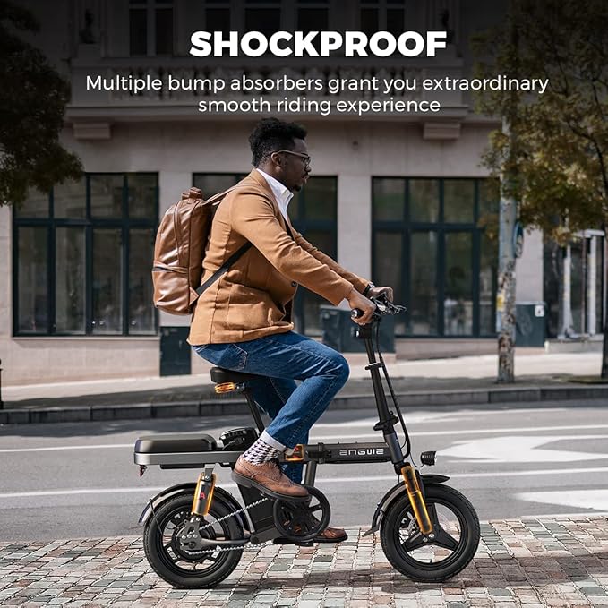 ENGWE T14 E-Bike with 250W Motor and 48V10Ah Battery Delivers 55KM Range and 25KMH Speed, A Compact Ride Built for City Streets and Everyday Freedom