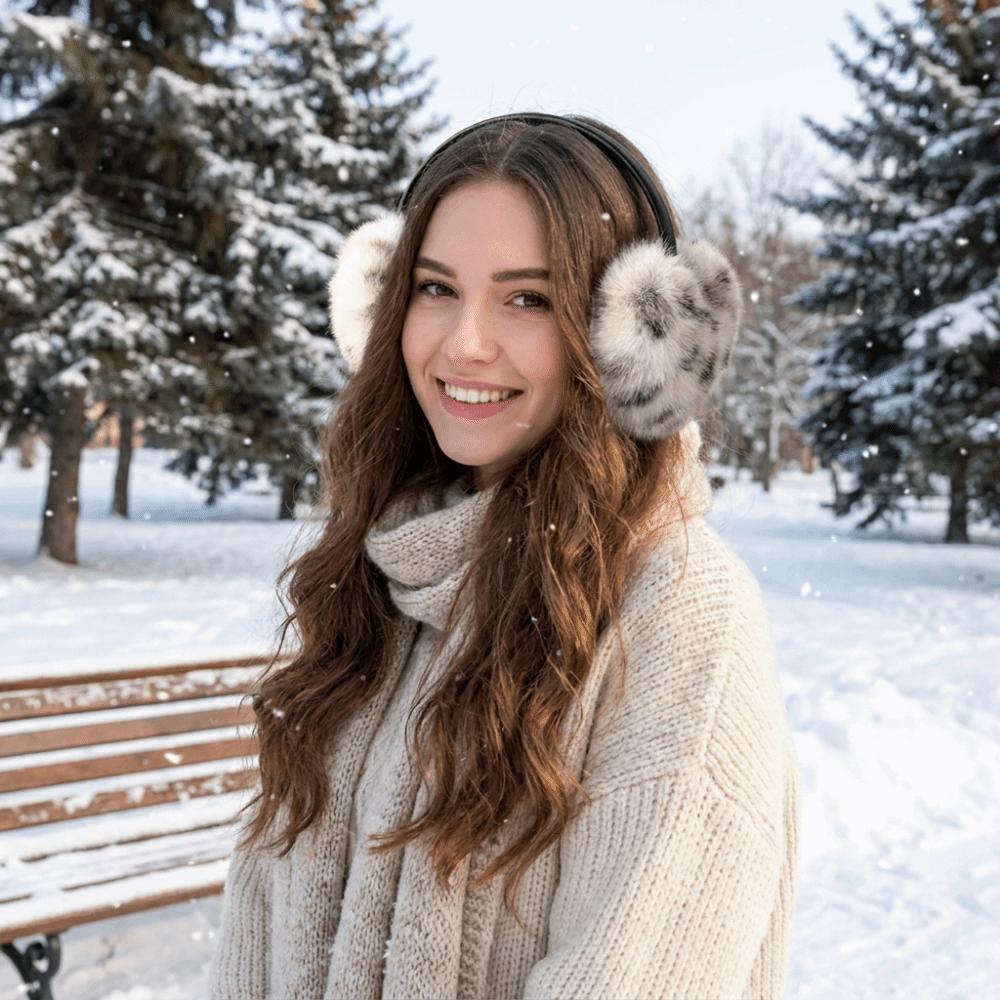 Solid Color Winter Earmuffs Ear Cap Ear Mask Cute Faux Fur Plush Earmuffs  Men
