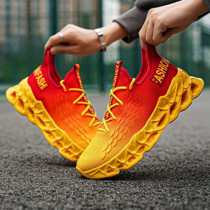 MAEDEF Running Shoes Mens Lightweight Breathable Mesh Non Slip Comfort Walking Shoes Abrasion Resistant Fashion Sneakers