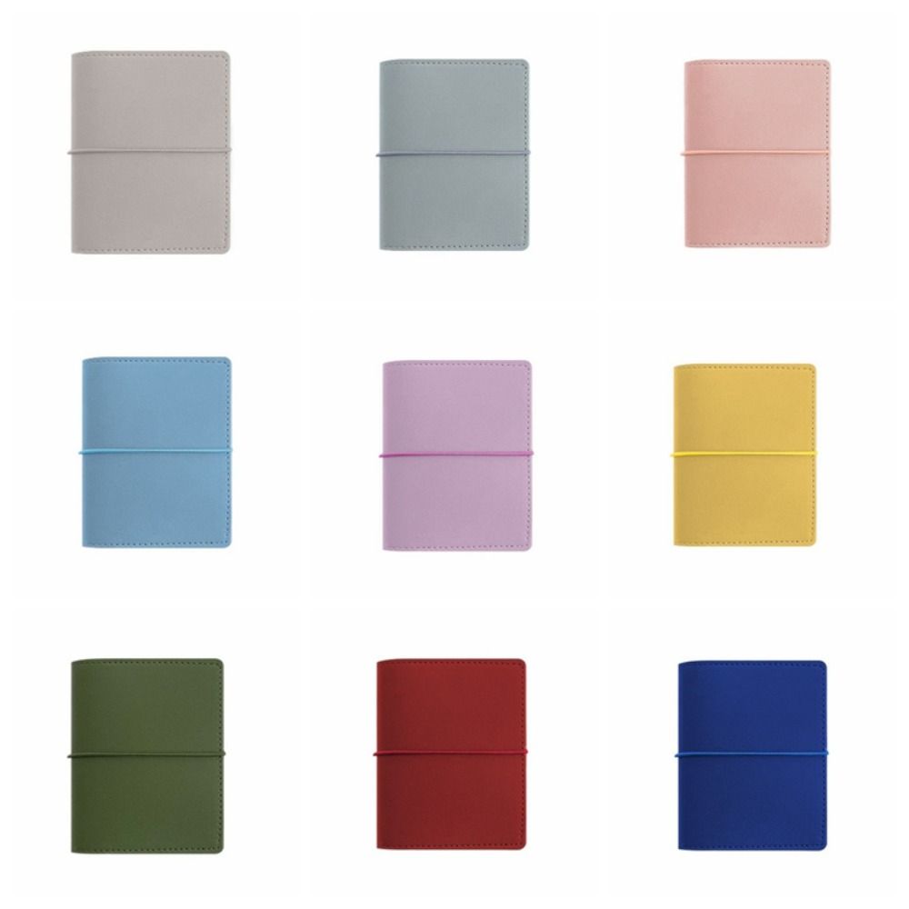 PU Leather Loose Leaf Notebook M5 DIY Binder Notebook Creative Mini Pocket Notebook  School