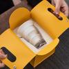 Suet jade porcelain travel tea set gift high-end express cup one pot two or three cups portable outdoor tea
