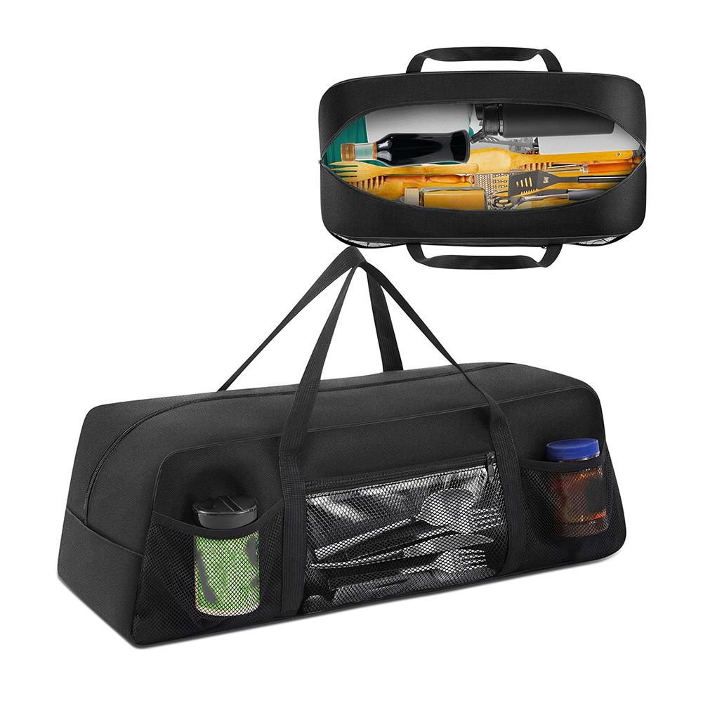 Barbecue Utensil Storage Bag with Hanging Hook for Grill Tools Outdoor Cooking Equipment Portable Carry Option