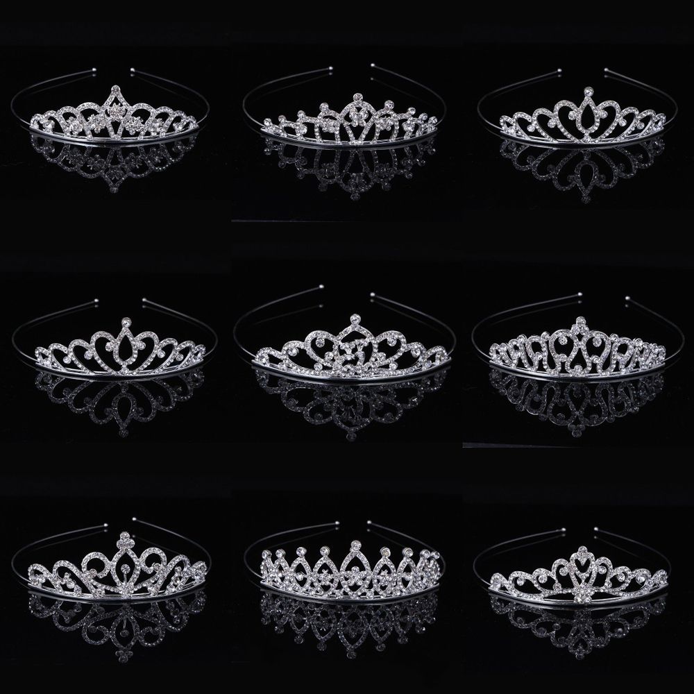 Gift Headdress Headpieces Rhinestone Crystal Crown Head Jewelry Kids Hairbands Children Tiaras