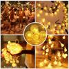 Christmas Solar Crystal Globe String Lights 100LED IP65 Waterproof Fairy Light with 8 Modes for Garden Patio Wedding Party Decor