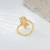 Adjustable Women's Ring Flower Index Ring Fashion Personality Simple Clean Ins Style Summer Beach Vacation Jewelry Finger Ring Wedding Party Jewelry