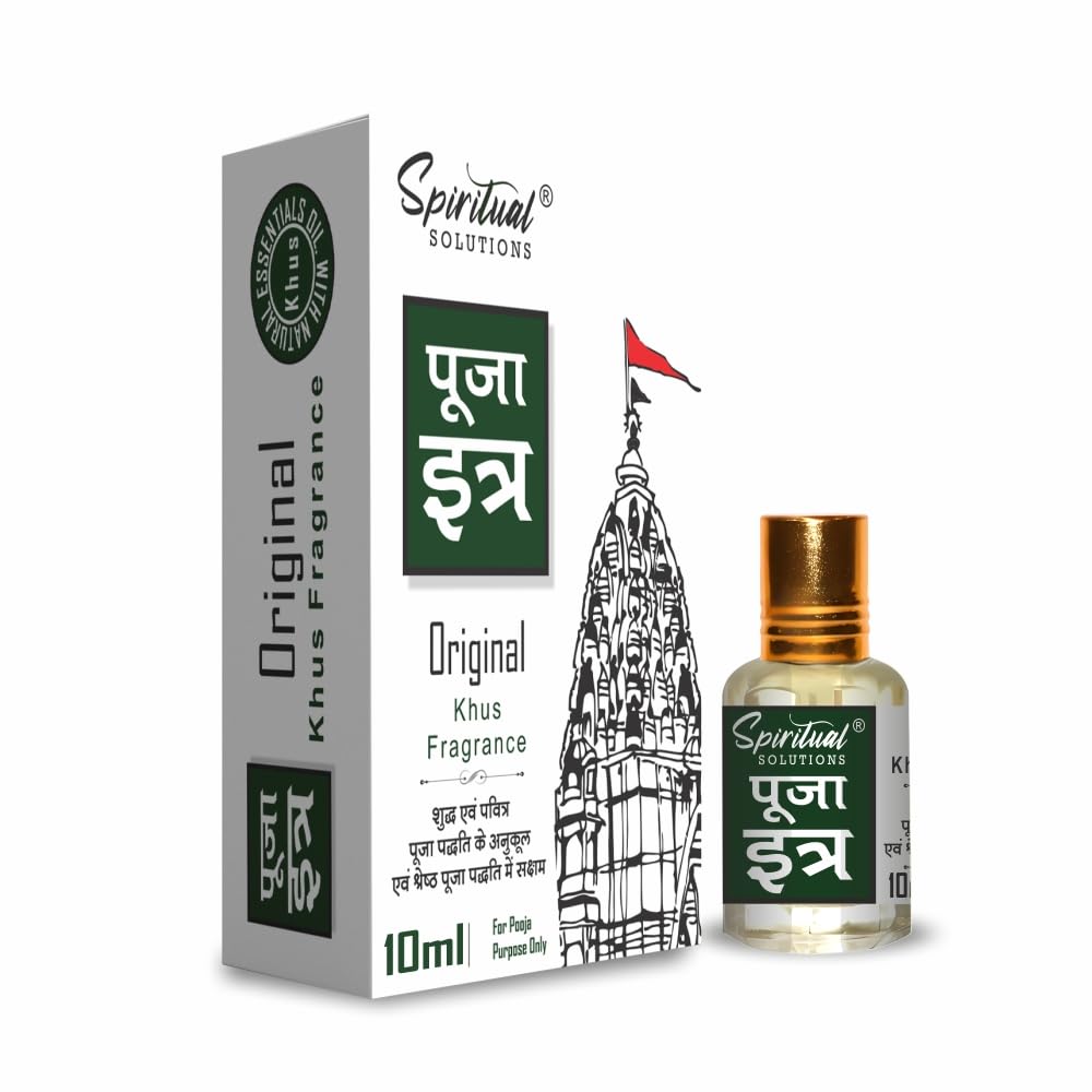 Pooja Itra Mogra 10 ML | Premium Pooja Itra for Home and Mandir | Pure and Natural Fragrances for Worship