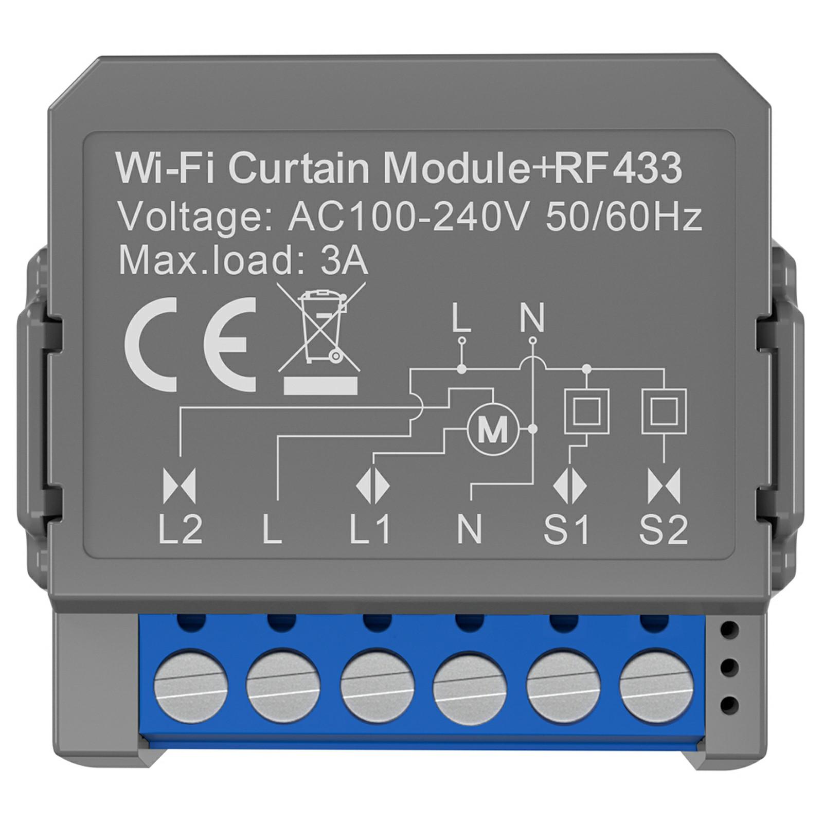 

CSM16-RF-1 WiFi Curtain Switch Controller Module with RF433 Smart Blinds Control Tuya Smart Home Device A