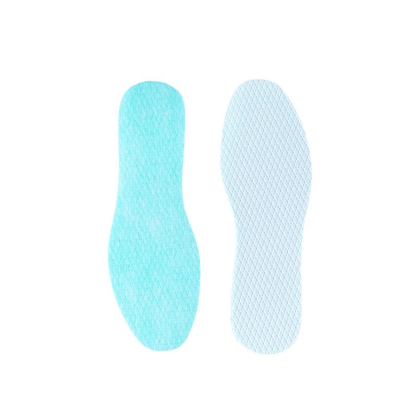 1Pair Disposable Wood Pulp Shoe Insoles for Summer Barefoot Wear, Thin Breathable Sweat Absorbing Odor Control Non‑Slip