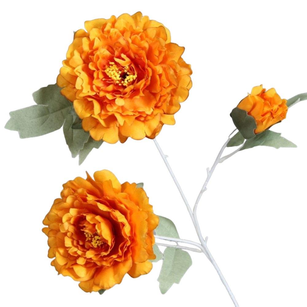 3 Heads Artificial Peony Flower DIY Flower Silk Flowers Bouquet Realistic Floral Arrangement Simulation Flowers