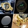 Binbang BINBOND Double Tourbillon Hollow Watch Men's Multifunctional Fashion Luminous Waterproof Quartz Watch