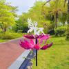 Garden Decorative Pile Rotating Garden Flower Fairy Sculpture Detachable Iron Art Wind Spinner Creative Metal Windmill Yard