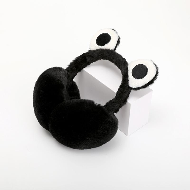 Plush Foldable Earmuffs with Big Eyes - Velvet, Cold-Proof, and Warm for Winter