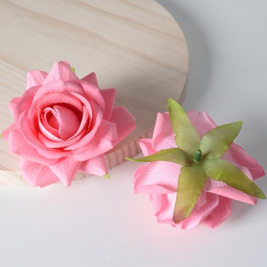 Artificial Rose Flower Head Soft 1.5" Real Touch Small Fake Flower Head for DIY Crafts Wedding Centerpieces Bridal Shower Party Home