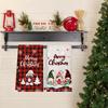2pcs Christmas Kitchen Towels Santa Snowman Reusable Hand Towels Christmas Decoration for Home 2025 Navidad Natal Gifts New Year