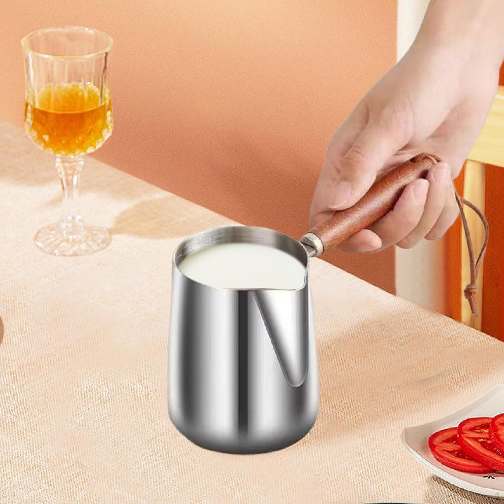 Turkish Coffee Pot Kettle Stainless Steel Frothing Pitcher for Kitchen Household