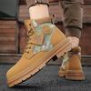 Men's Shoes Big-headed Martin Boots Men's Shoes Autumn Personalized High-top Thick-soled Heightening Locomotive Tooling Boots Men's Wear-resi