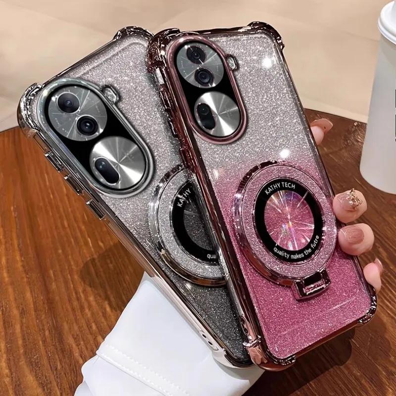 Luxus Glitzer Halterung Hülle Für OPPO A16 A17 A53 A57 A58 A74 A78 Reno11F 11 11Pro 10 10Pro 13F 13 13Pro Hülle Für Reno12F Hülle