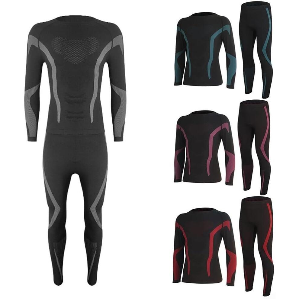 Quick Dry Insulated Underwear for Skiing Thermal Base Layers Moisture Wicking Lightweight Outdoor Pants S Pink