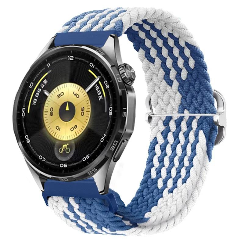 

20/22mm Nylon Braided Strap For Huawei Watch 5 4 3 GT6 Pro GT6-5-4-3 46mm Elastic Bracelet For Amazfit Active 2 Bip 6 Balance 2 Strap width 22mm