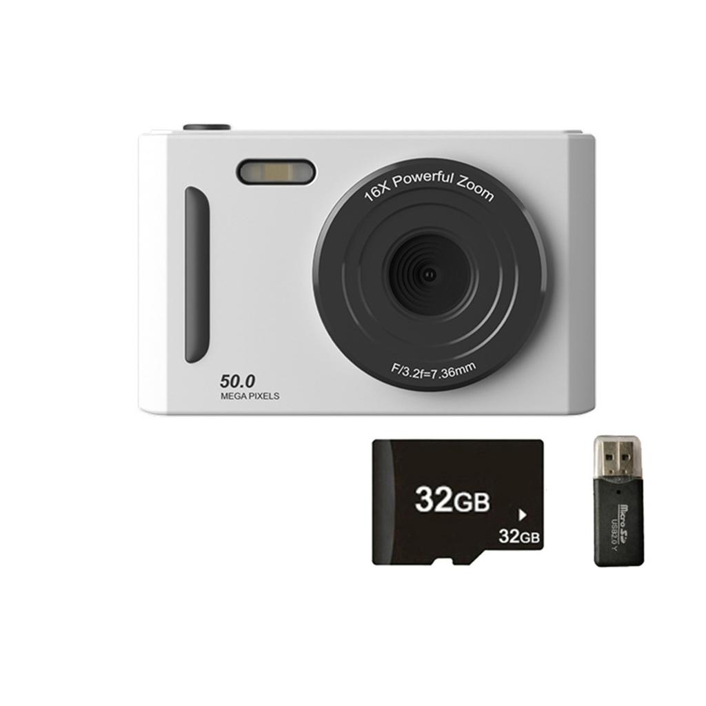 4K Retro CCD Digital Camera - 50 Million HD Pixels Dual Camera Flash 8x Digital Zoom 2.4in Screen Auto Focus  Entry-level Cam