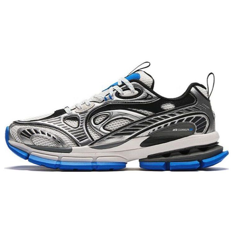 ANTA Retro Dad Shoes Silver Black Blue Men 112418805A-4 40