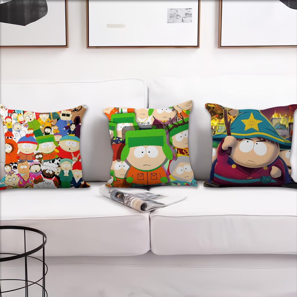 Cartoon S-South Cute P-ParkS cushion cover Pillow Case Pillowcase Soft Skin Friendly & Comfortable with a Hidden Zipper