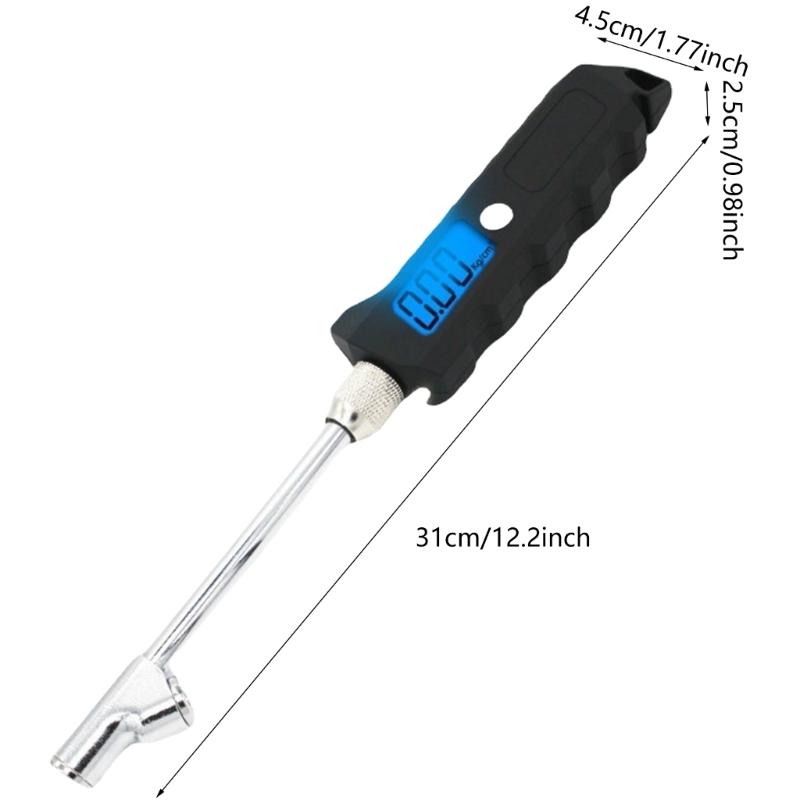ABS & Metal Truck Tire Pressure Gauges with Digital Display Pressure Meter for Precise Monitoring & Enhances Road Safe 