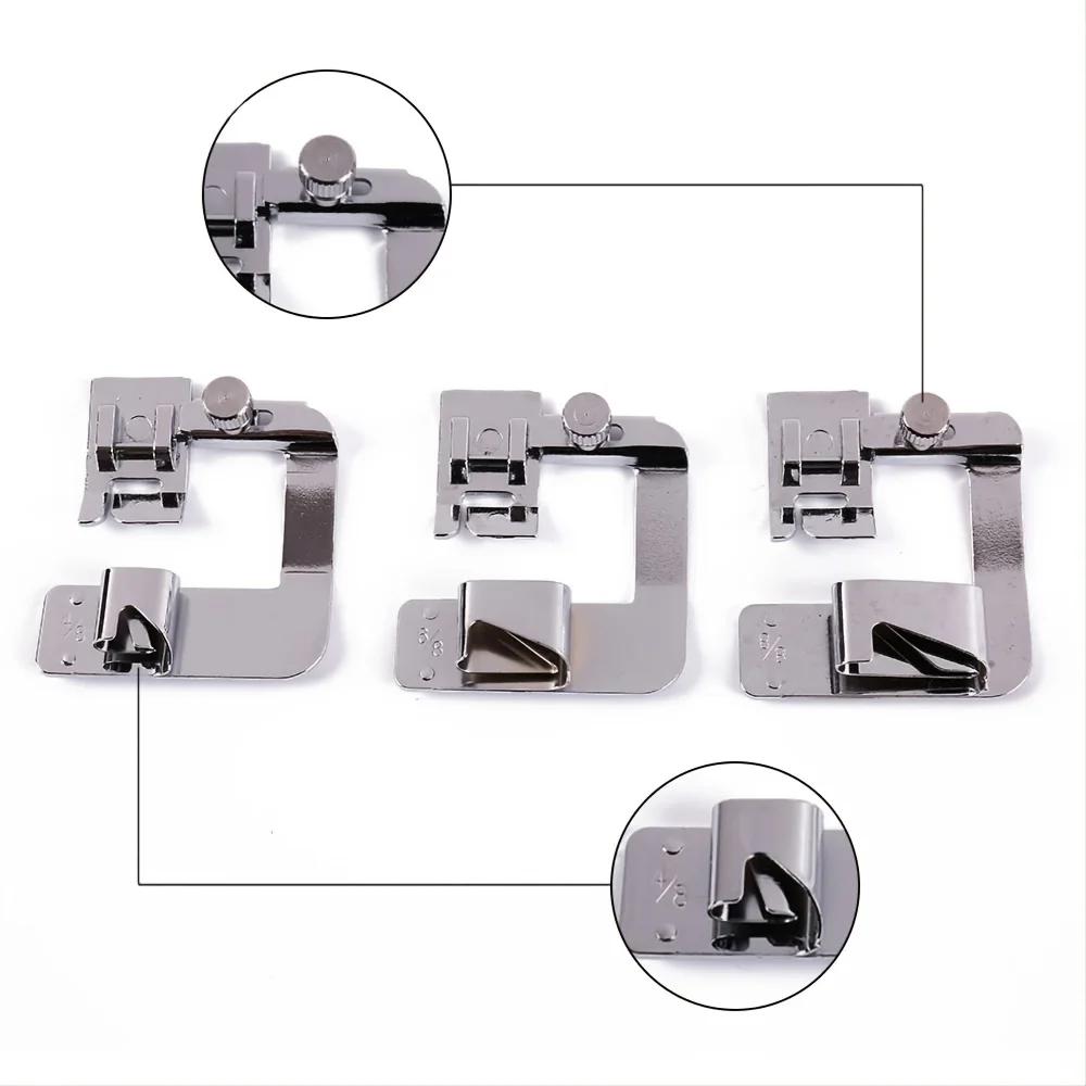 9mm /13mm /19mm /25mm Sewing Household Multi Functional Sew Accessories Machine Foot Press Foot Rolled Hem Feet