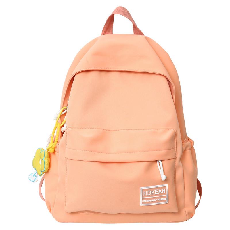Summer New Korean Style Solid Color Fashion Casual Couple Backpack Fresh Cute Sweet Student School Bag