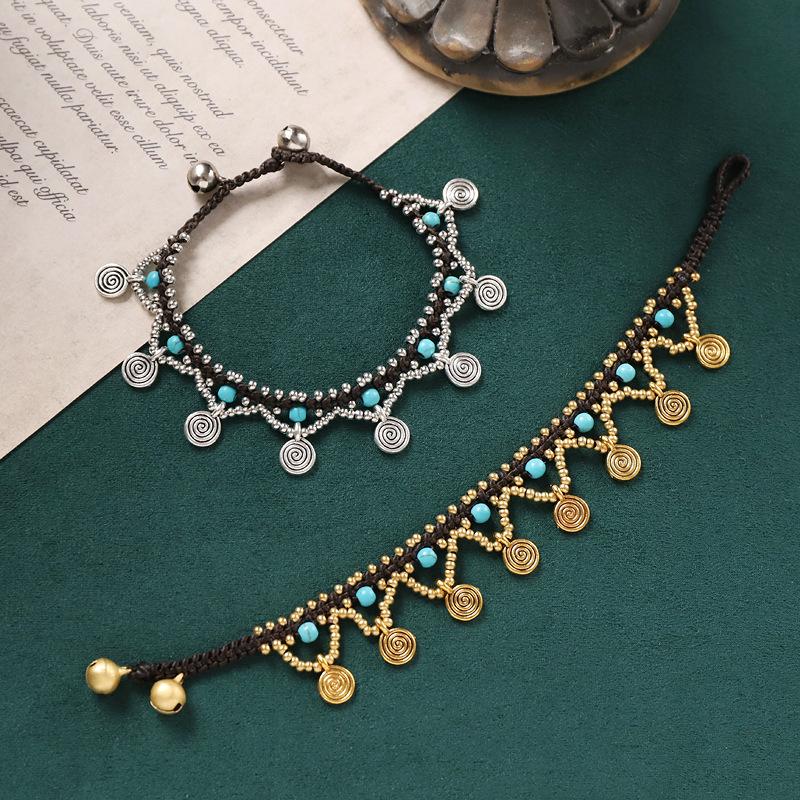 Bohemian ethnic style beaded woven bracelet, vintage bracelet, Chinese style bracelet for women