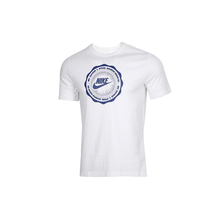 Nike T Shirts Men's White Crew Neck Moderate Straight Fit CW0482-100