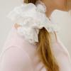 LETTER FROM MOON Letters Double Lace Scrunchie (3 Colors)
