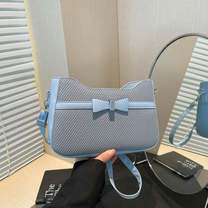 

Новая красивая сумка новый тренд простая и универсальная сумка-мессенджер через плечо для поездок на работу текстурная сумка под мышкой женская сумка синий