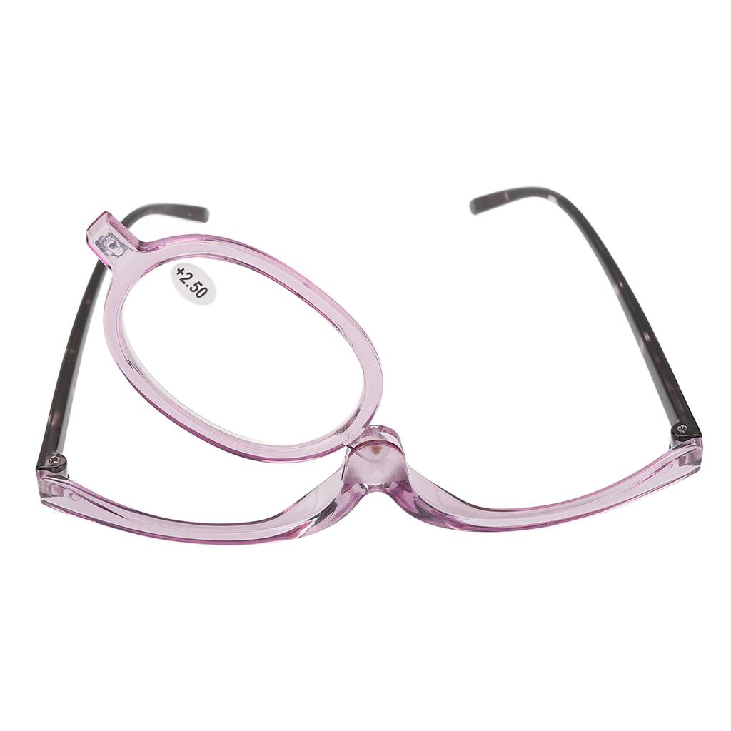 Make-up Lesebrille Einzelglas Vergrößerungs Flip-Down Rotierende Make-up Brille für Augen +2,50