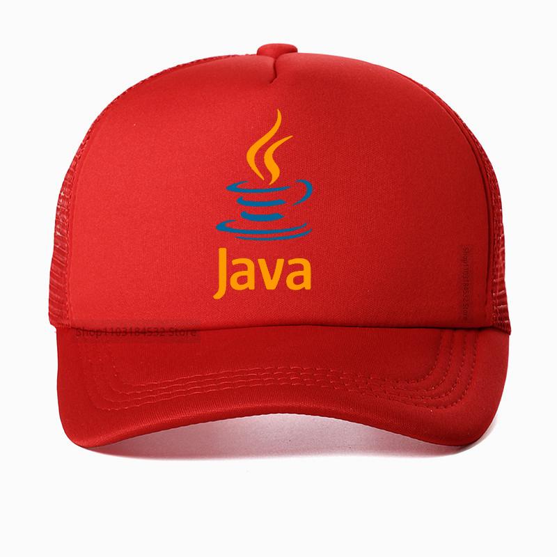 Кепка-бейсболка с принтом букв JAVA, повседневная, с сеткой, летняя, дышащая, snapback, уличная, регулируемая, кепка тракер Adjustable