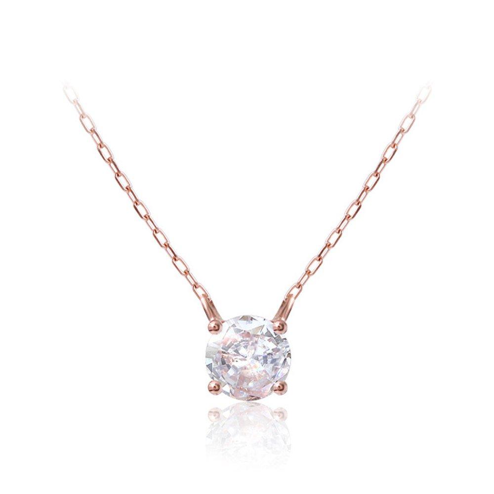 92.5 Silver Clothia Crystal Necklace Na0388