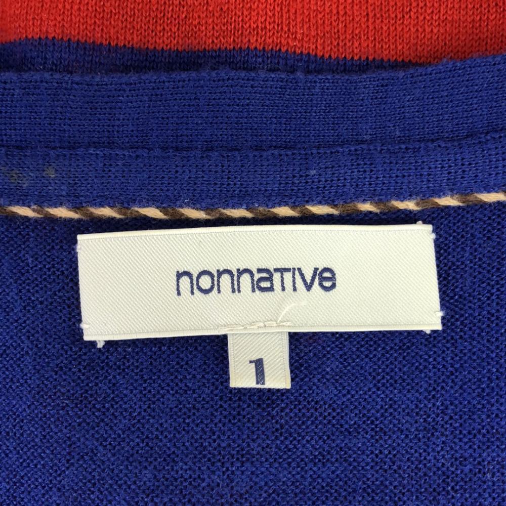 nonnative made in Japan Border Pattern Long sleeve knit cardigan sweater Men's Used