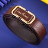 New Men's Belt Fashionable Business Young People Wear Toothless Automatic Buckle Belt Korean Style Versatile Cowhide Belt