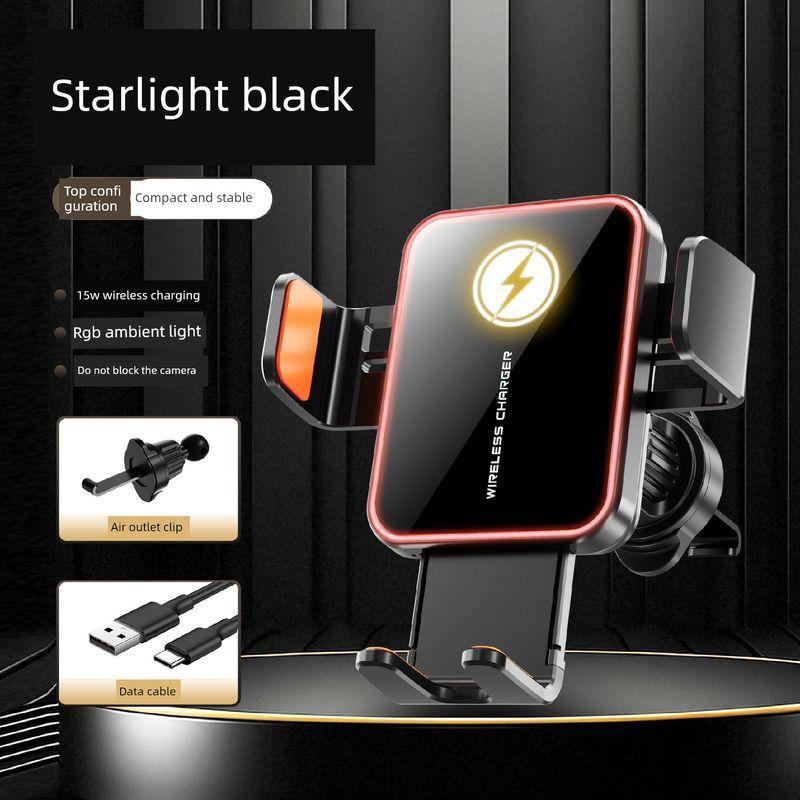 Car Mount 2025 New Model with Charging Sensor, Car Air Vent Three-Axis Linkage Wireless Charging for Mobile Phones Black